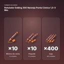 ROTULADOR EDDING 300 NARANJA PUNTA CÓNICA 1,5-3 MM  - formato de venta: paquete de 10, caja de 400