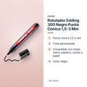 ROTULADOR EDDING 300 NEGRO PUNTA CÓNICA 1,5-3 MM  - características principales
