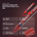 ROTULADOR EDDING 300 ROJO PUNTA CÓNICA 1,5-3 MM  - resumen de atributos