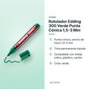 ROTULADOR EDDING 300 VERDE PUNTA CÓNICA 1,5-3 MM  - características principales