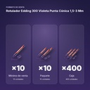 ROTULADOR EDDING 300 VIOLETA PUNTA CÓNICA 1,5-3 MM  - formato de venta: paquete de 10, caja de 400