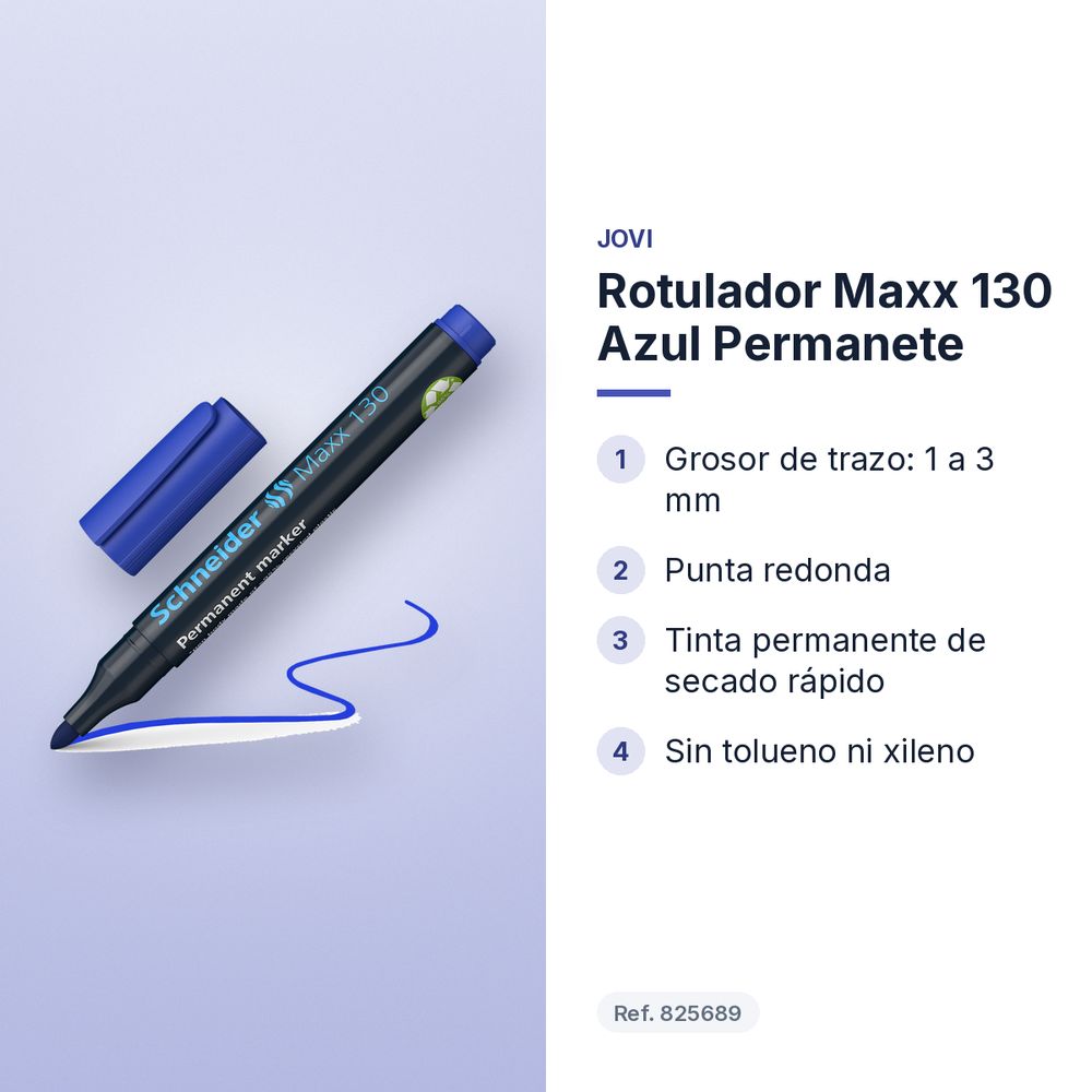 ROTULADOR MAXX 130 AZUL PERMANETE - características principales