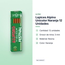 LAPICES ALPINO UNICOLOR NARANJA 12 UNIDADES - características principales