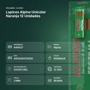 LAPICES ALPINO UNICOLOR NARANJA 12 UNIDADES - resumen de atributos