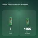 LAPICES ALPINO UNICOLOR ROJO 12 UNIDADES - formato de venta: caja de 150