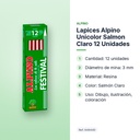 LAPICES ALPINO UNICOLOR SALMON CLARO 12 UNIDADES - características principales