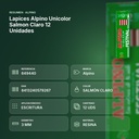 LAPICES ALPINO UNICOLOR SALMON CLARO 12 UNIDADES - resumen de atributos