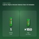 LAPICES ALPINO UNICOLOR SALMON CLARO 12 UNIDADES - formato de venta: caja de 150