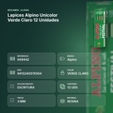 LAPICES ALPINO UNICOLOR VERDE CLARO 12 UNIDADES - resumen de atributos