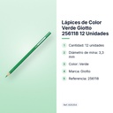 LÁPICES DE COLOR VERDE  GIOTTO 256118 12 UNIDADES - características principales