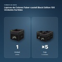 LÁPICES DE COLORES FABER-CASTELL BLACK EDITION 100 UNIDADES SURTIDAS - formato de venta: caja de 5