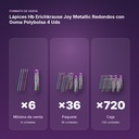LÁPICES HB ERICHKRAUSE JOY METALLIC REDONDOS CON GOMA POLYBOLSA 4 UDS - formato de venta: paquete de 36, caja de 720