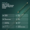 LÁPIZ BICOLOR FABER-CASTELL GRUESO GOLDFABER ROJO/AZUL UNIDAD - resumen de atributos