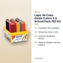 LÁPIZ DE COLOR GIOTTO COLORS 3.0 SCHOOL PACK 192 UD  - características principales