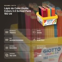 LÁPIZ DE COLOR GIOTTO COLORS 3.0 SCHOOL PACK 192 UD  - resumen de atributos