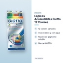 LÁPICES ACUARELABLES GIOTTO 12 COLORES - características principales