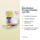BOTE MEDIANO PINCELES INFANTILES JOVI (20) - características principales