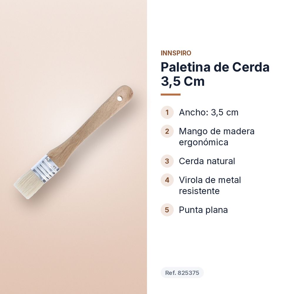 PALETINA DE CERDA 3,5 CM - características principales