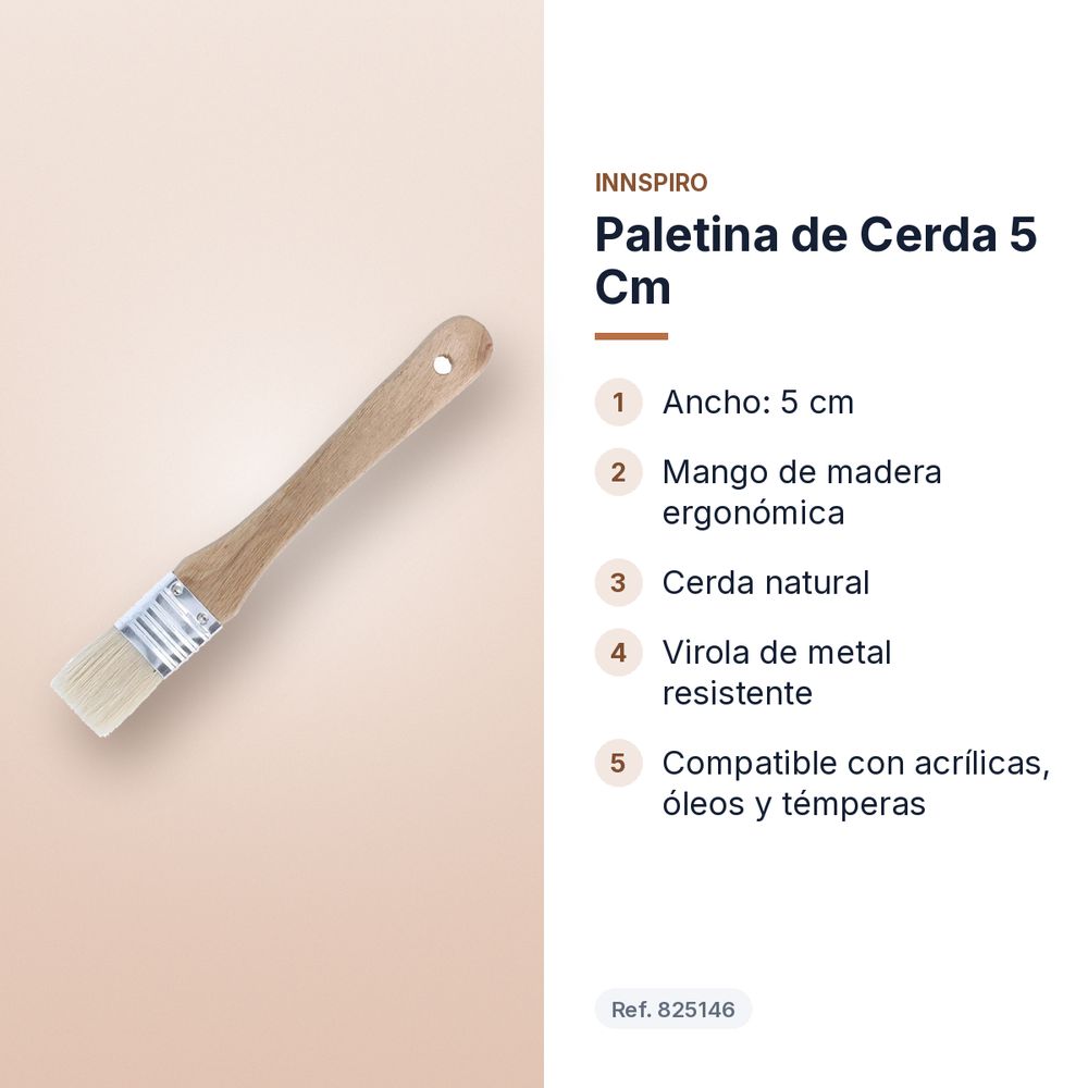 PALETINA DE CERDA 5 CM - características principales