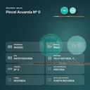 PINCEL ACUARELA Nº 0 - resumen de atributos