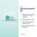 PINCEL ACUARELA Nº 00 - características principales