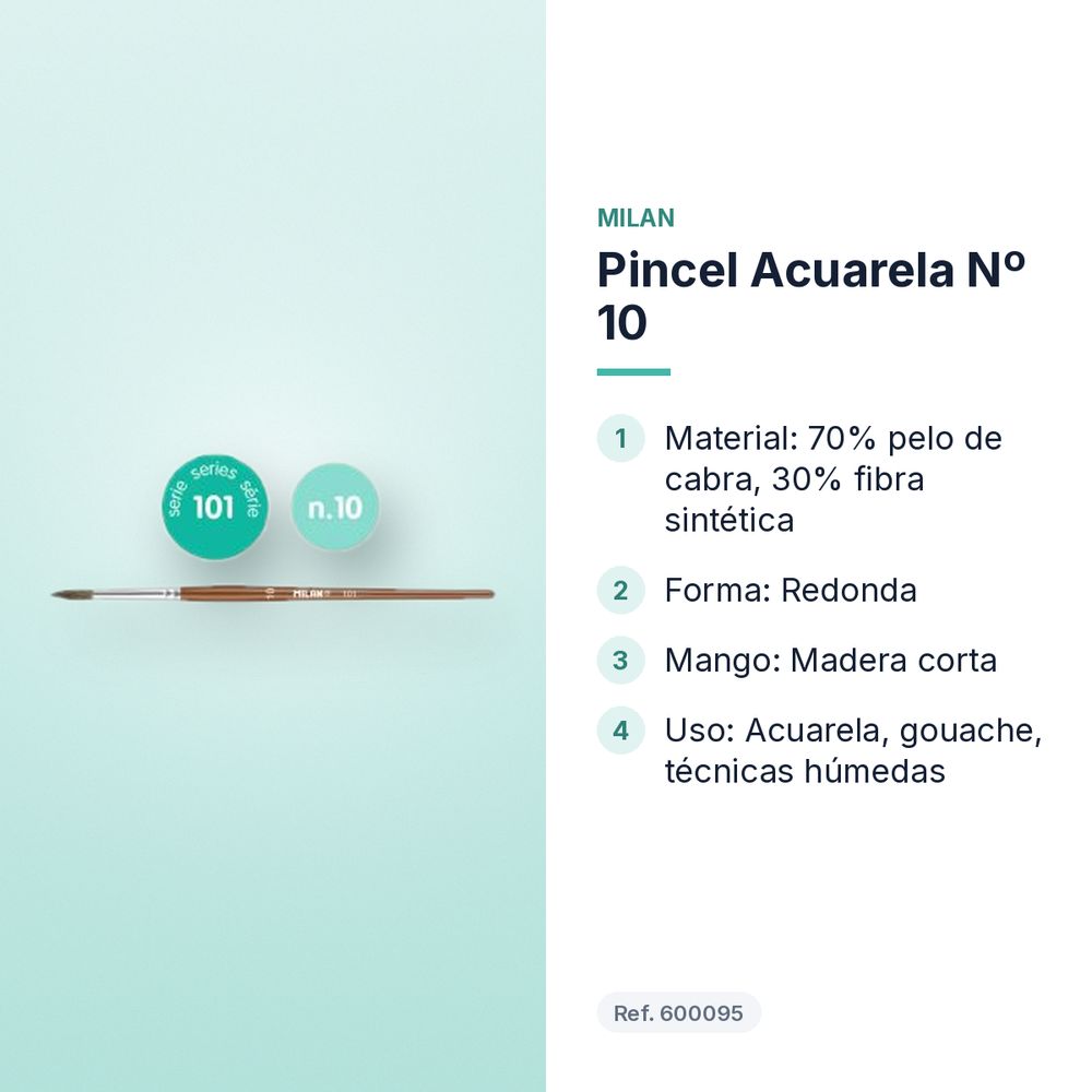 PINCEL ACUARELA Nº 10 - características principales