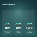 PINCEL ACUARELA Nº 10 - formato de venta: paquete de 12, caja de 288