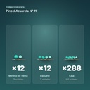 PINCEL ACUARELA Nº 11 - formato de venta: paquete de 12, caja de 288