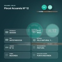 PINCEL ACUARELA Nº 12 - resumen de atributos