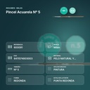 PINCEL ACUARELA Nº 5 - resumen de atributos
