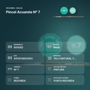 PINCEL ACUARELA Nº 7 - resumen de atributos