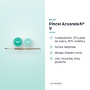 PINCEL ACUARELA Nº 9 - características principales