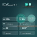 PINCEL ACUARELA Nº 9 - resumen de atributos
