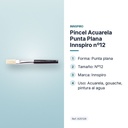 PINCEL ACUARELA PUNTA PLANA INNSPIRO Nº12 - características principales