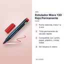 ROTULADOR MAXX 130 ROJO PERMANENTE - características principales