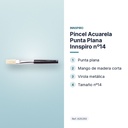 PINCEL ACUARELA PUNTA PLANA INNSPIRO Nº14 - características principales