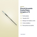 PINCEL ACUARELA PUNTA PLANA INNSPIRO Nº2 - características principales
