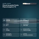 PINCEL ACUARELA PUNTA PLANA INNSPIRO Nº4 - resumen de atributos