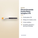 PINCEL ACUARELA PUNTA PLANA INNSPIRO Nº6 - características principales
