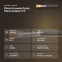 PINCEL ACUARELA PUNTA PLANA INNSPIRO Nº6 - resumen de atributos
