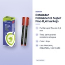 ROTULADOR PERMANENTE SUPER FINO 0,4MM ROJO - características principales