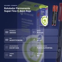 ROTULADOR PERMANENTE SUPER FINO 0,4MM ROJO - resumen de atributos