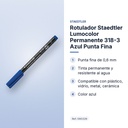 ROTULADOR STAEDTLER LUMOCOLOR PERMANENTE 318-3 AZUL PUNTA FINA - características principales