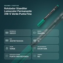 ROTULADOR STAEDTLER LUMOCOLOR PERMANENTE 318-5 VERDE PUNTA FINA - resumen de atributos