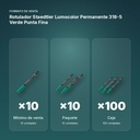 ROTULADOR STAEDTLER LUMOCOLOR PERMANENTE 318-5 VERDE PUNTA FINA - formato de venta: paquete de 10, caja de 100