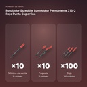 ROTULADOR STAEDTLER LUMOCOLOR PERMANENTE 313-2 ROJO PUNTA SUPERFINA - formato de venta: paquete de 10, caja de 100