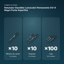 ROTULADOR STAEDTLER LUMOCOLOR PERMANENTE 313-9 NEGRO PUNTA SUPERFINA - formato de venta: paquete de 10, caja de 100