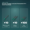 ROTULADOR STAEDTLER LUMOCOLOR PERMANENTE 317-5 VERDE PUNTA MEDIA - formato de venta: paquete de 10, caja de 100