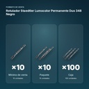 ROTULADOR STAEDTLER LUMOCOLOR PERMANENTE DUO 348 NEGRO - formato de venta: paquete de 10, caja de 100