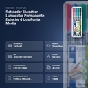ROTULADOR STAEDTLER LUMOCOLOR PERMANENTE ESTUCHE 4 UDS PUNTA MEDIA - resumen de atributos